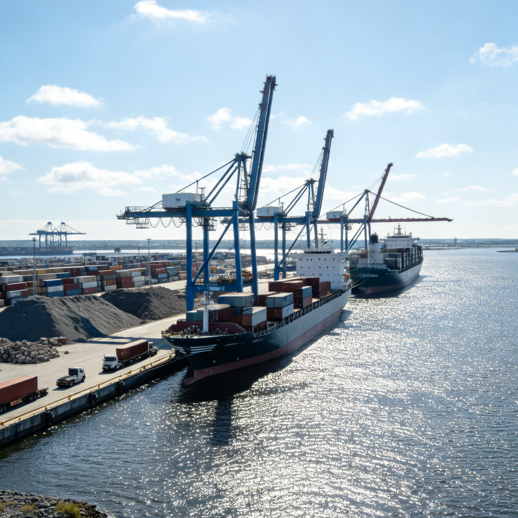Real terminal and container port environment